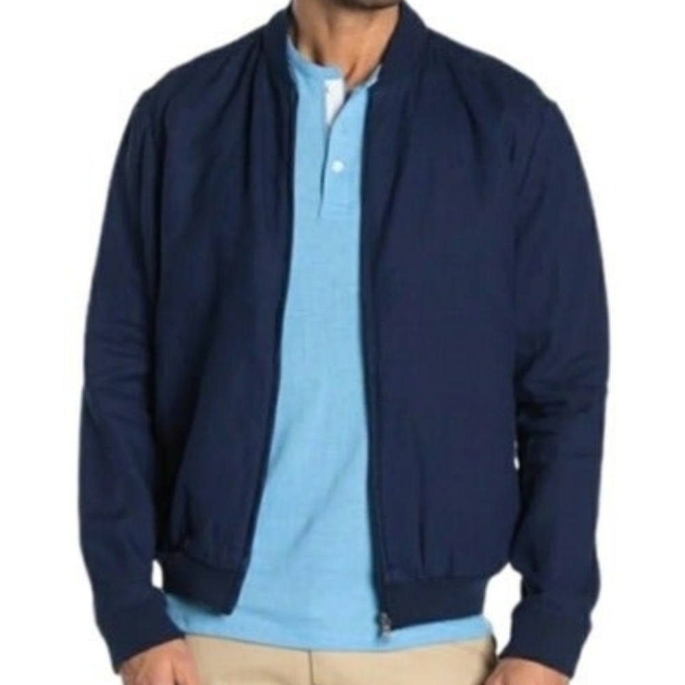 Onia Linen Bomber Jacket